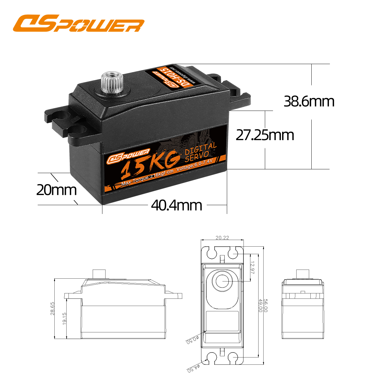 DSpower 15KG High Troque Metal - Rc Helicopter Servo review and price